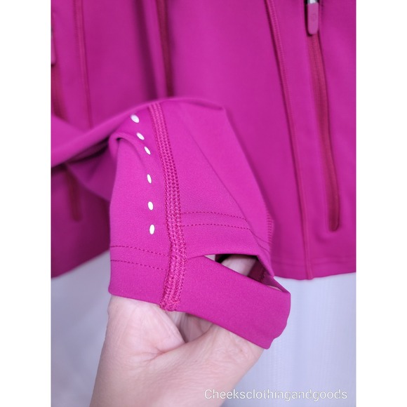 Lululemon 6 Rain Repellent Running Jacket Wild Berry W3FAJS Reflective - Picture 5 of 13